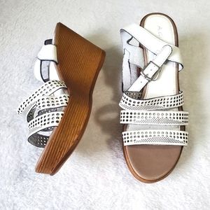 Italian Leather Wedge Sandals